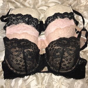 VS Dream Angels Demi Bra- Bundle of 3